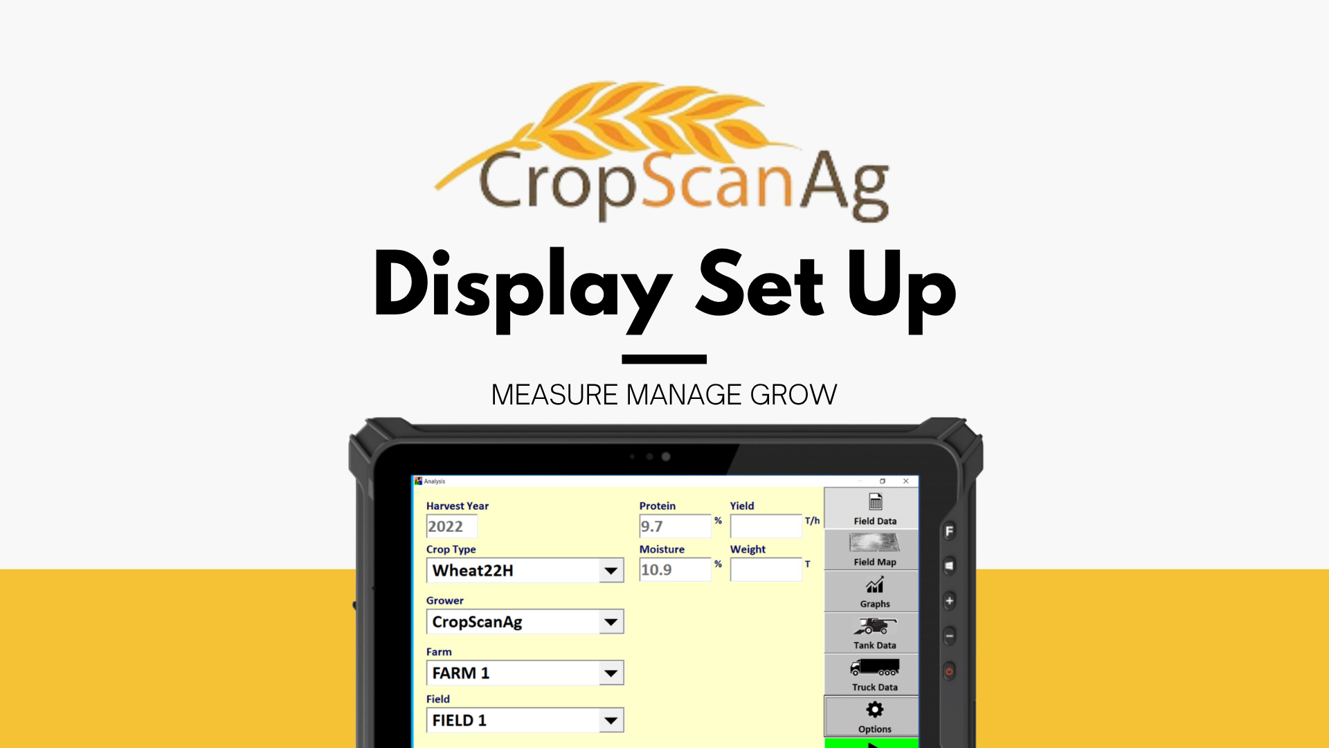 3300H Display Set Up CropScan 3300H Display Set Up Tutorial